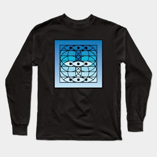 Doc Labs - Third Eye / Awakening (Geometric Art / Meditation / Yoga) - Version 4 - (Blue) Long Sleeve T-Shirt